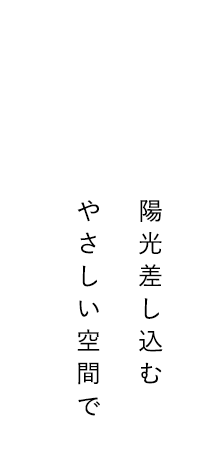 陽光差し込む